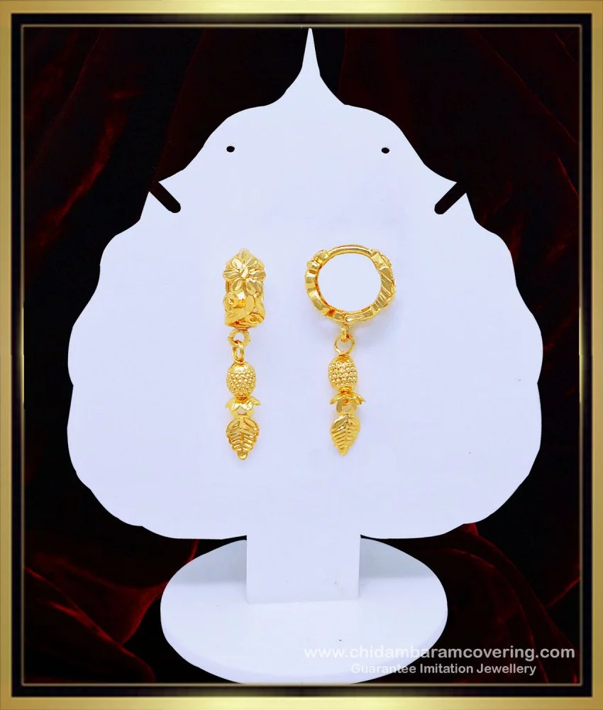 Latest Gold Stud and Drops Earring Designs For Kids |