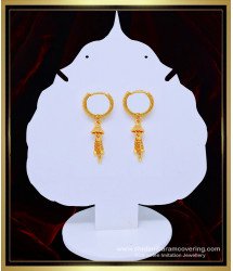 ERG1055 - Buy Gold Design Bali Earrings Small Jhumkas Hanging Hoop Earrings for Women  