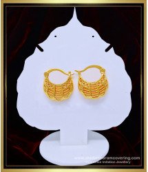 ERG1062 - Unique New Design Bali Earrings Gold Plated Hoop Earring Online 
