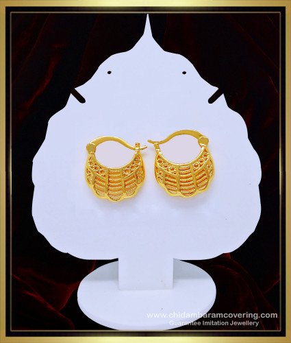 ERG1062 - Unique New Design Bali Earrings Gold Plated Hoop Earring Online 