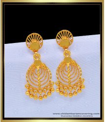 ERG1083 - New Model Gold Plated Light Weight Daily Wear Earrings for Girls 