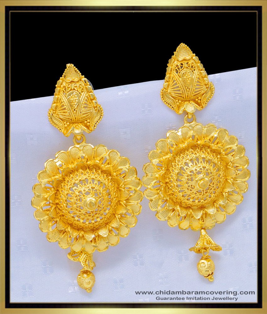 gold forming jewelry, forming gold long earring, forming gold jewellery, one gram gold jewellery, gold plated jewellery, imitation jewellery, 