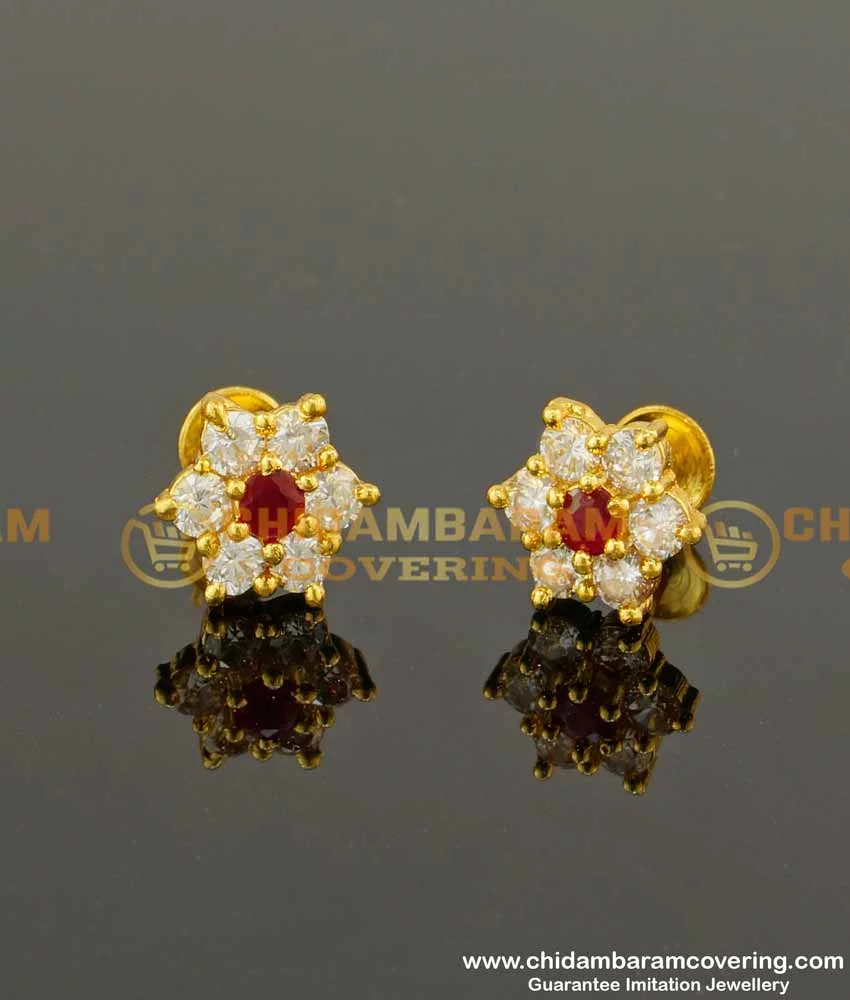 Ruby Seven Stone Earrings  Siri Collections