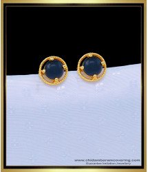 ERG1091 - Traditional Gold Design One Gram Gold Black Beads Stud Earring for Women