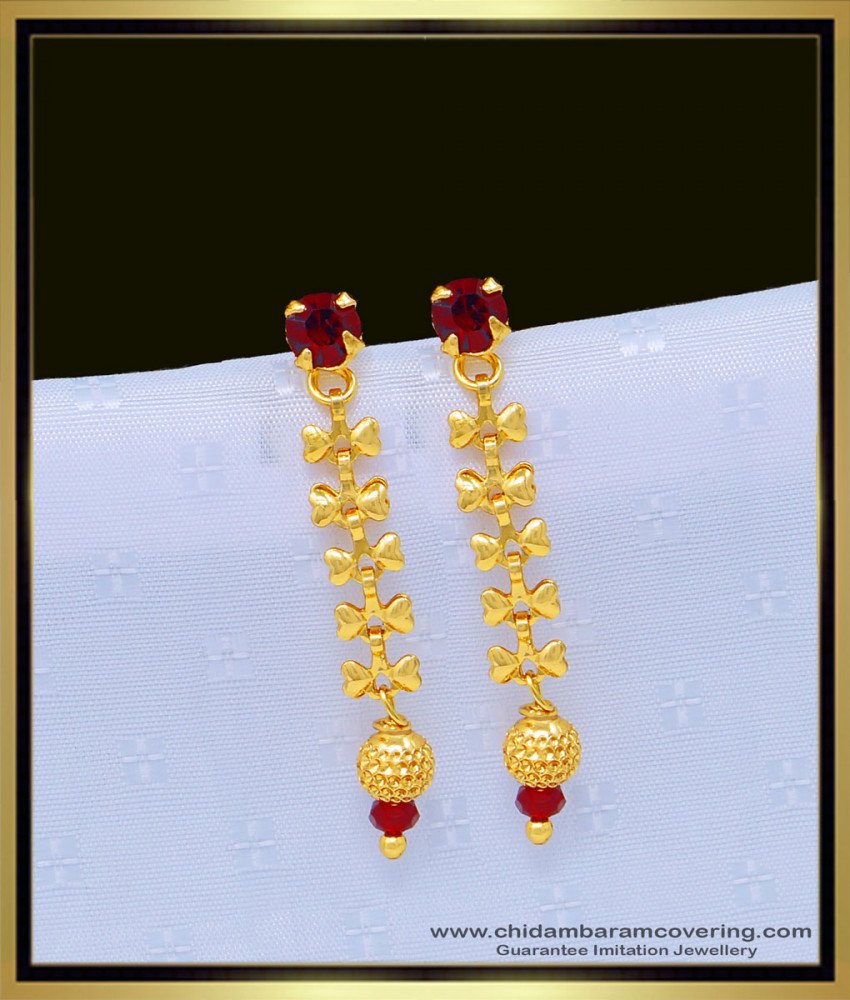 one gram gold jewellery, gold plated earring, crystal earring, 3 line earring, coral earring, pearl earrings, earrings for girls, imitation jewellery, 