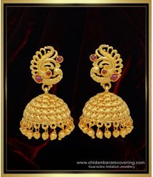 ERG1109 - Premium Quality Nagas Jewellery Peacock Earring Antique Jimiki South Indian Jhumkas for Wedding