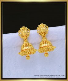 ERG1123 - Traditional Daily Wear Guaranteed Plain Jimiki Earrings for Women
