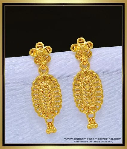 Daily Wear Gold Earrings Designs For Female 2024 | favors.com