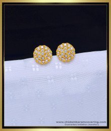 ERG1127 - American Diamond Small 3 Layer White Stone Stud Earrings Online