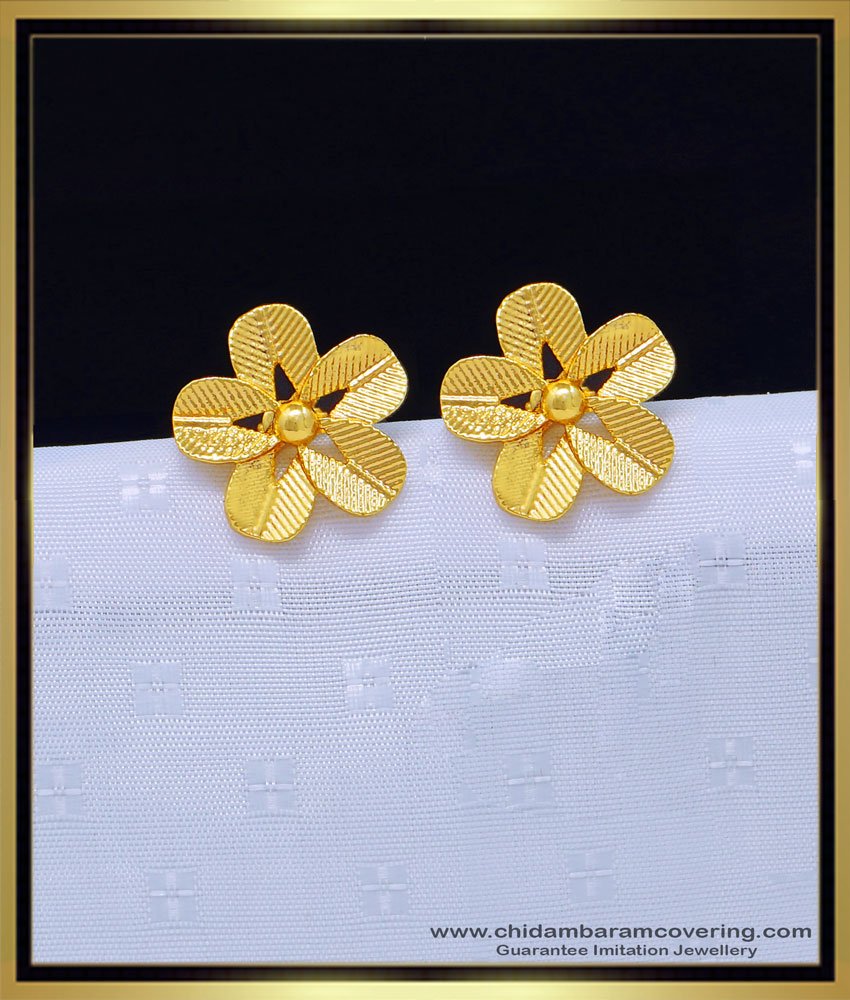 one gram gold earring, covering earrings, gold plated earrings, gold earrings, gold studs, 