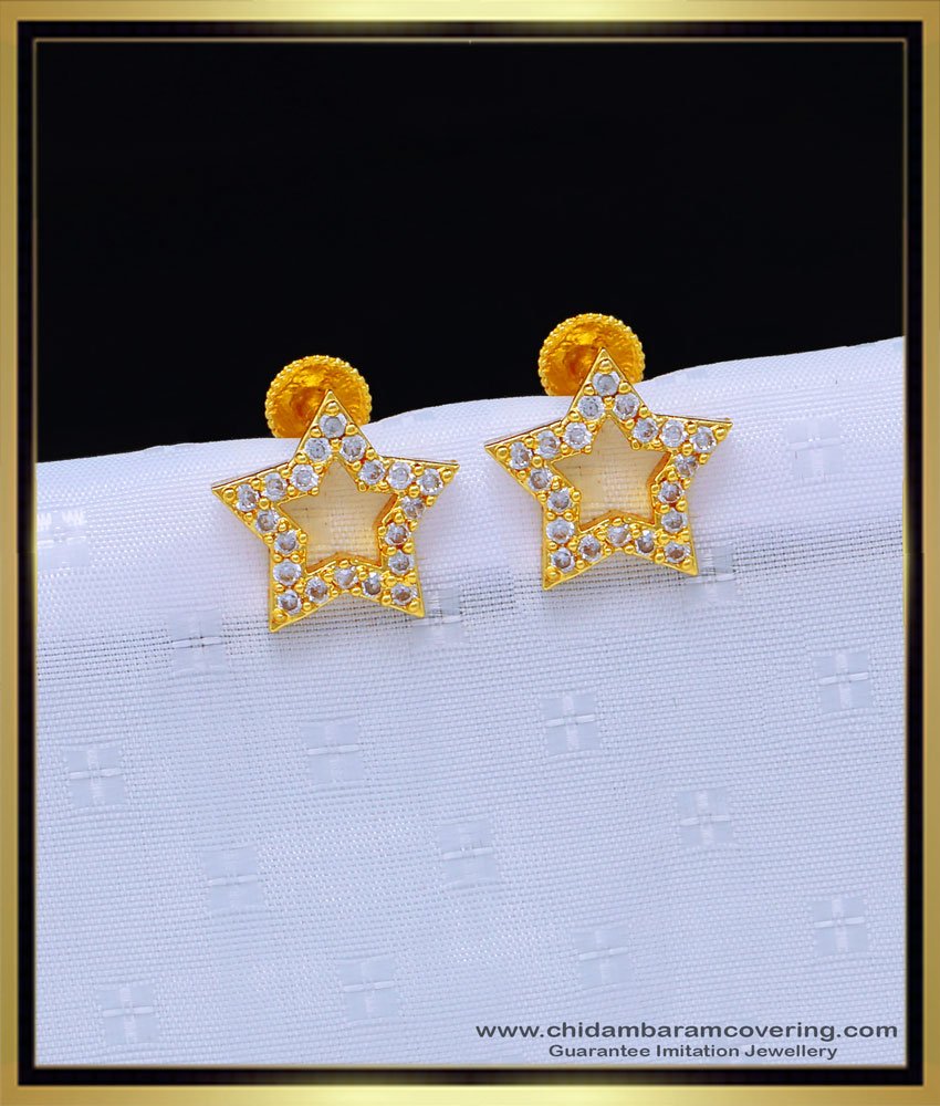 gold plated earrings, imitation earrings,one gram gold earring, tops earring, gold tops, 
