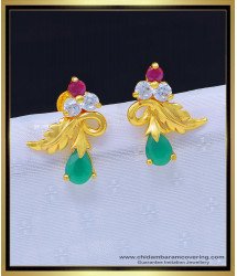 ERG1138 - New Design Party Wear American Diamond Gold Design Earrings for Women
