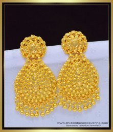 ERG1145 - Beautiful Gold Design 1 Gram Gold Light Weight Dangle Earrings for Women