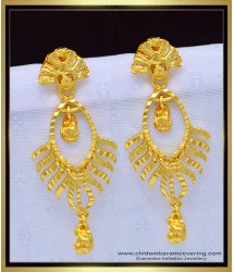 ERG1146 - New Model Light Weight Gold Plated Imported Design Earrings Buy Online 