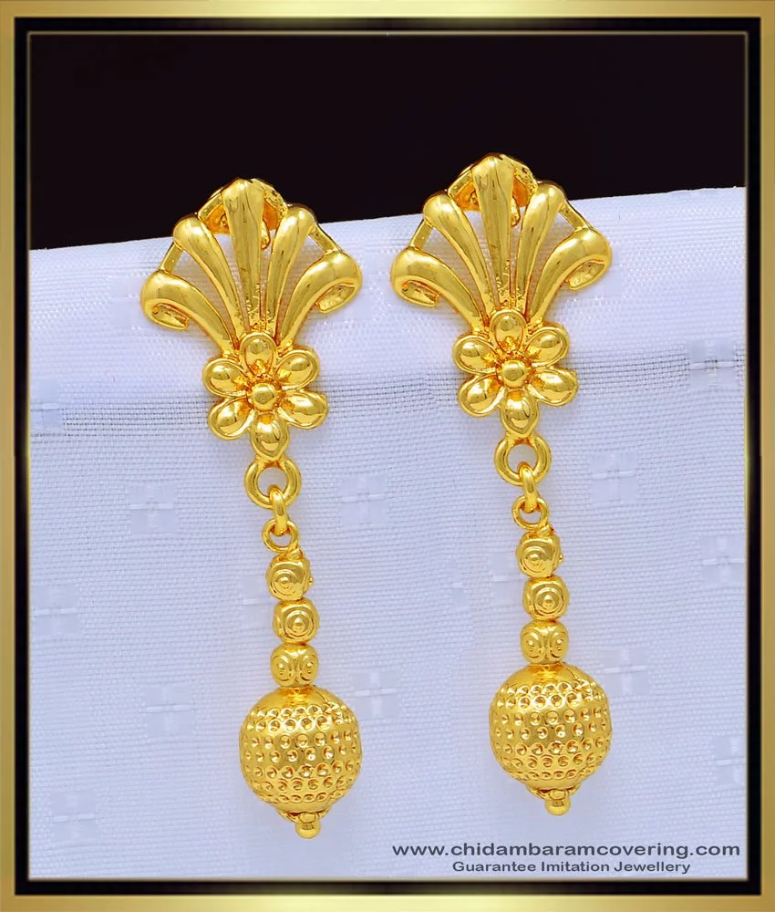Buy Stylish Leaf Gold Earrings Design For Party Wear ER2155-tiepthilienket.edu.vn