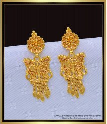 ERG1161 - Unique Butterfly Design Earrings Gold Plated Latkan Design
