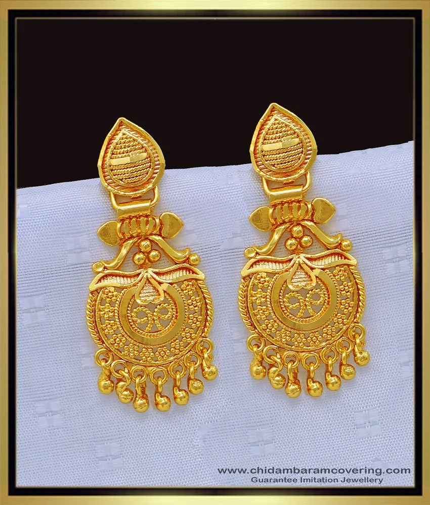 Beautiful light weight daily wear gold earrings designs - Simple Craft Idea