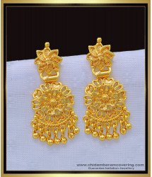 ERG1165 - 1 Gram Gold Earrings New Design Flower Model Earrings Online