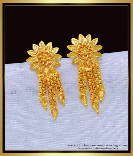 ERG1168 - Flower Design Daily Use Office Wear Stud Earrings Buy Best Price Online
