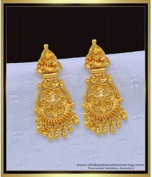 ERG1172 - New Design 1 Gram Gold Earrings Flower Pattern Earrings for Girls