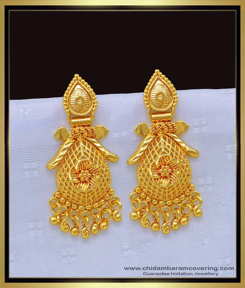 999 pure gold earrings women's pure gold rose earrings simple and exquisite  3D hard gold earrings new