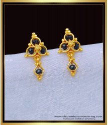 ERG1177 - Attractive Black Crystal Earrings Gold Plated Black Beads Stud Earring for Women