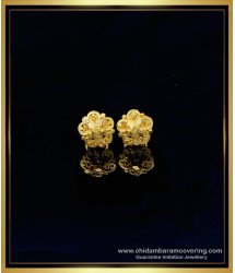 ERG1179 - One Gram Gold Flower Design Daily Wear Small Earrings Online