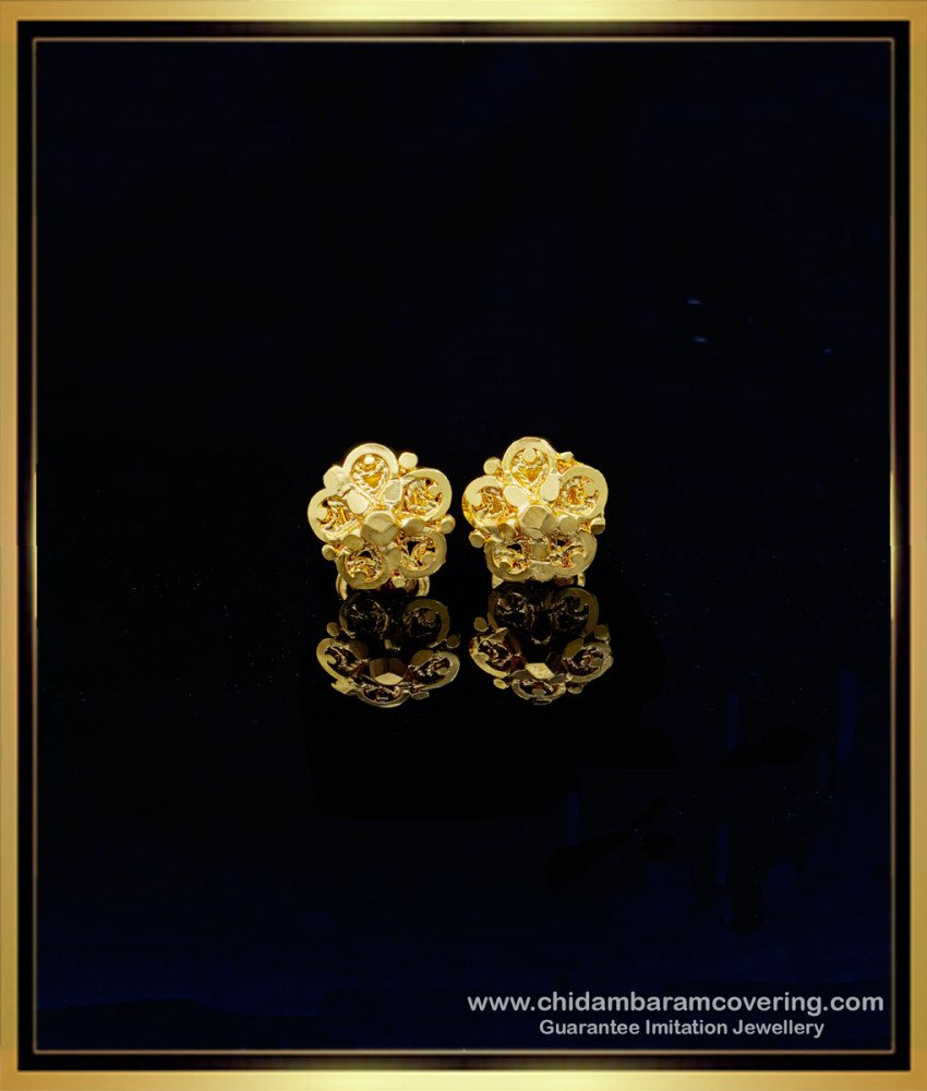 gold plated earrings, small studs, small earrings, gold tops, one gram gold earrings, gold covering earrings, 