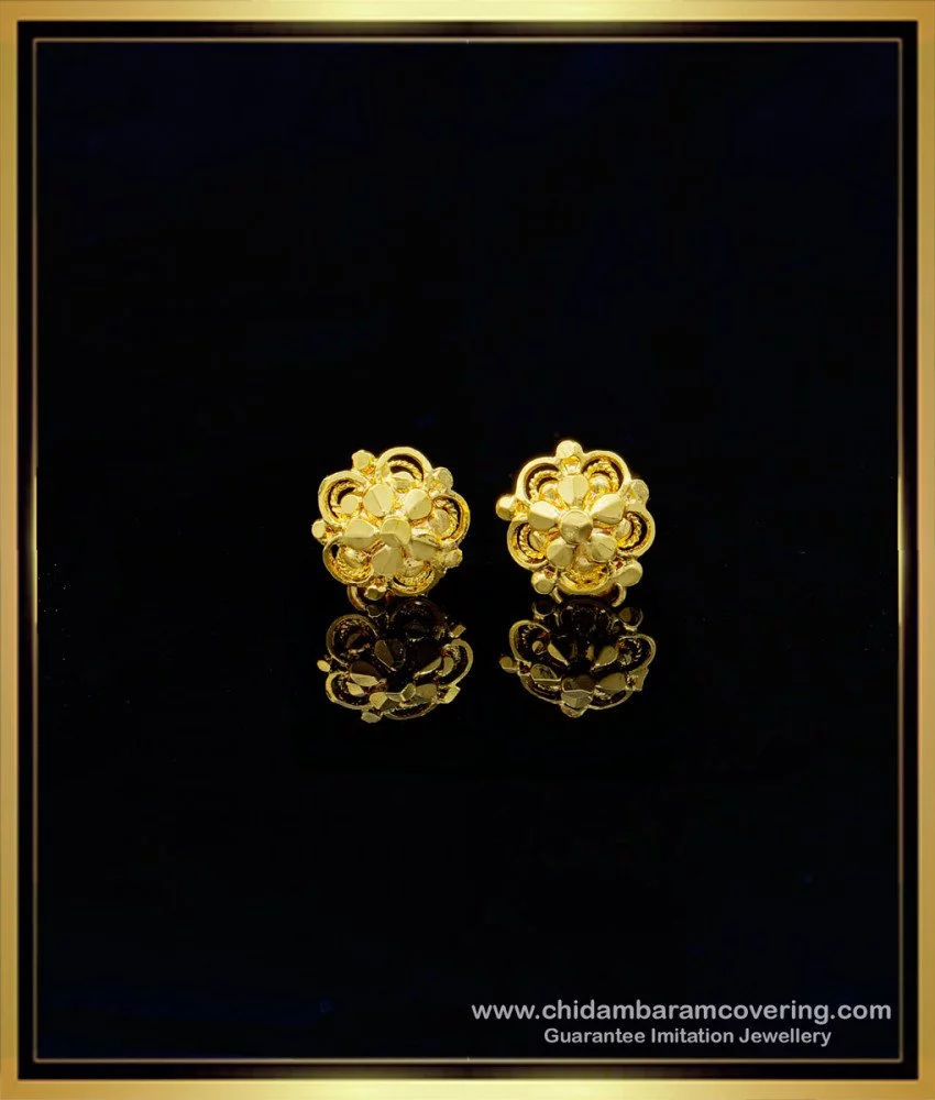 EC Gold Plated Latest Fancy Stylish Zircon Bali Earrings For Women and Girls