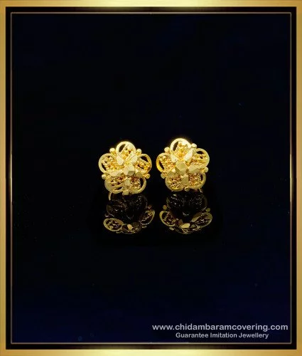 Buy Gold Pearl Earrings Design 1 Gram Daily Wear Small Stud Earrings for  Girls-vietvuevent.vn