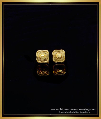 ERG1185 - Cute Baby Earrings Daily Use One Gram Gold Screw Back Gold Casting Studs 