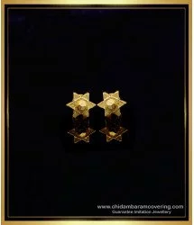 TFC Spitfire Small Gold Plated Dangler Earrings-vietvuevent.vn