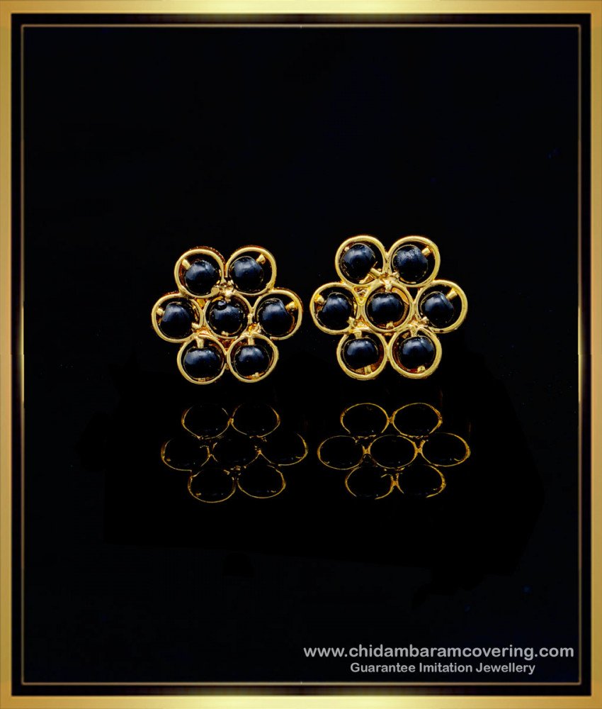 one gram gold jewellery, 1 gram gold jewelry, gold plated jewellery, stud earrings, earrings gold, guaranteed earrings, chidambaram covering.com,  