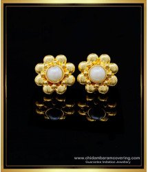 ERG1192 - Unique Pearl Earrings Gold Plated Studs Muthu Thodu for Women 
