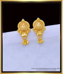 ERG1196 - South Indian Style Daily Use One Gram Gold Plated Studs Buy Online 