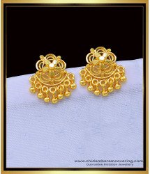 ERG1199 - Pure Gold Plated Flower Design Daily Use Guarantee Earrings for Women