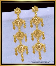 ERG1203 - New Design Heart Design Long Dangle Earrings Imitation Jewellery