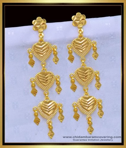 Wholesaler of Spectacular gold hanging earring design | Jewelxy - 220984
