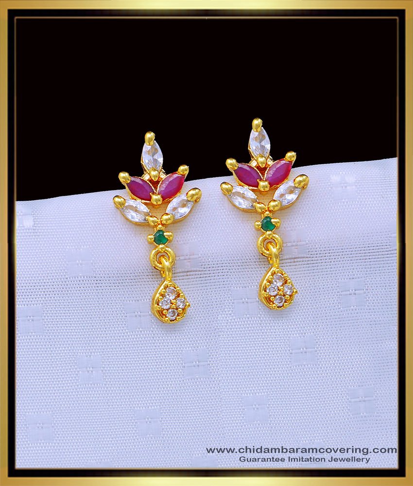 gold plated earrings, imitation earrings, one gram gold earring, tops earring, stone earrings, stone studs, stone kammal, stone latkan, 
