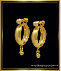 ERG1214 - One Gram Gold Medium Size Round Hoop Earrings Buy Hoop Earrings Online
