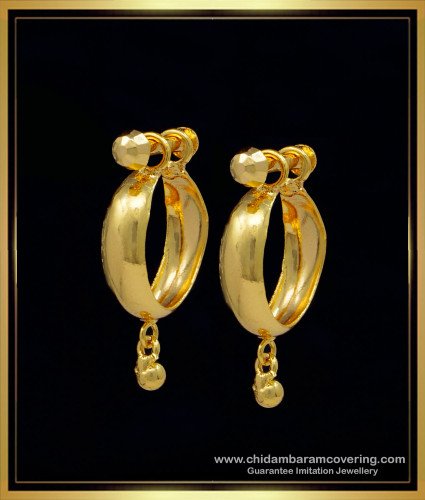 ERG1214 - One Gram Gold Medium Size Round Hoop Earrings Buy Hoop Earrings Online
