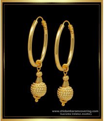 ERG1221 - New Design One Gram Gold Ring Type Bali Earrings Buy Online in India 