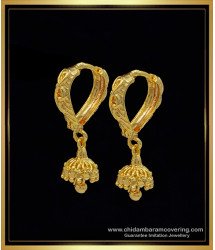 ERG1222 - Buy One Gram Gold Small Bali Jhumka Earrings Gold Design for Girls 