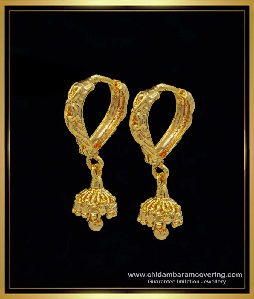 one gram gold butta earrings, Cz jhumka earrings one gram gold, cz buttalu,  watsap on 8074295054 - YouTube