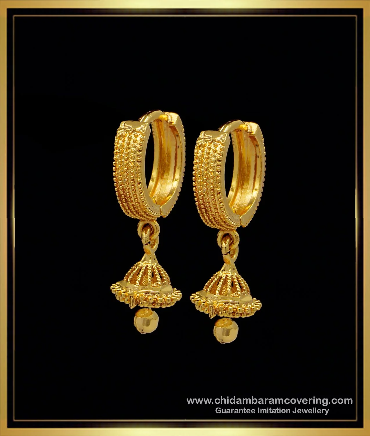 Buy Latest Real Gold Look Bridal Wear Forming Gold Danglers Earring for  Wedding