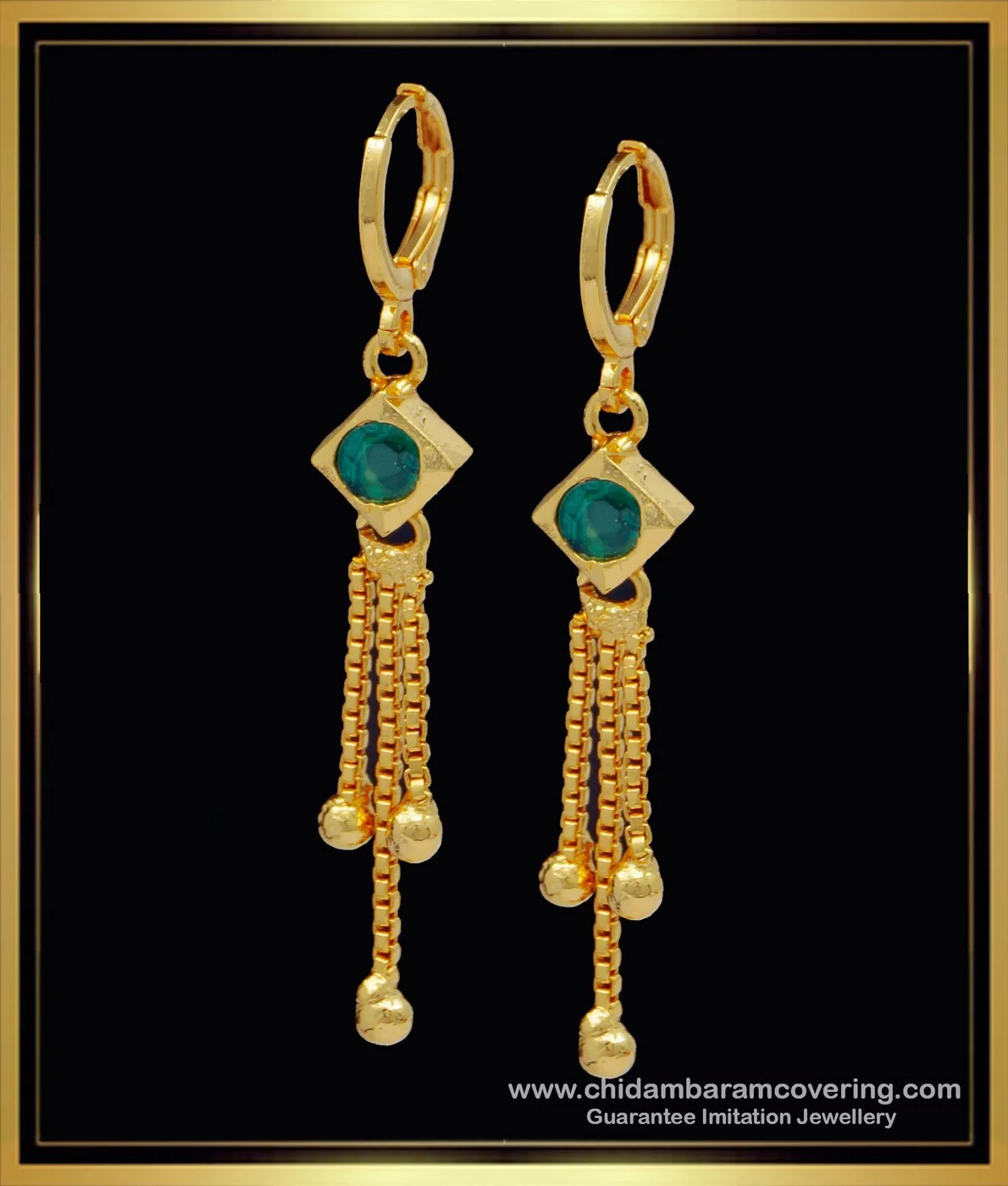 Classic Gold Plated Silver Earring From Nakoda Payals - South India Jewels