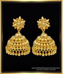 ERG1278 - Real Gold Design Jhumkas Design Gold Plated Guaranteed Jewellery Online