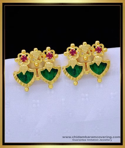 Trendy Small J Style Kammal Designs With Tiny Jhumka Gold Plated Jewellery  ER23582