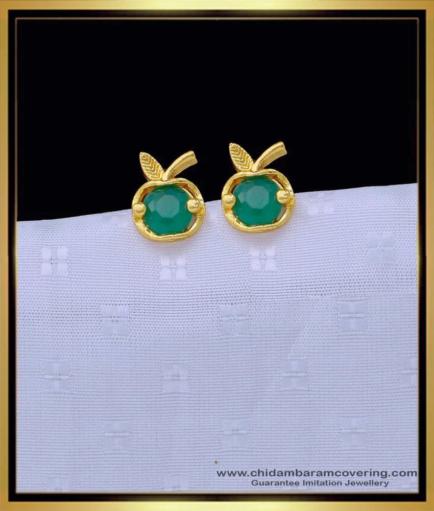 Pink & Green Cupcake Stud Earrings – Design Gold Jewelry