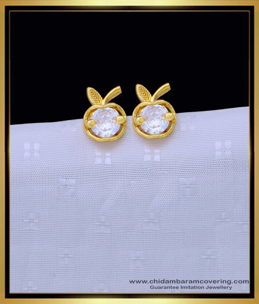 14K Yellow Gold Round Cubic Zirconia Stud Kids Earrings – Kevin Jewelers